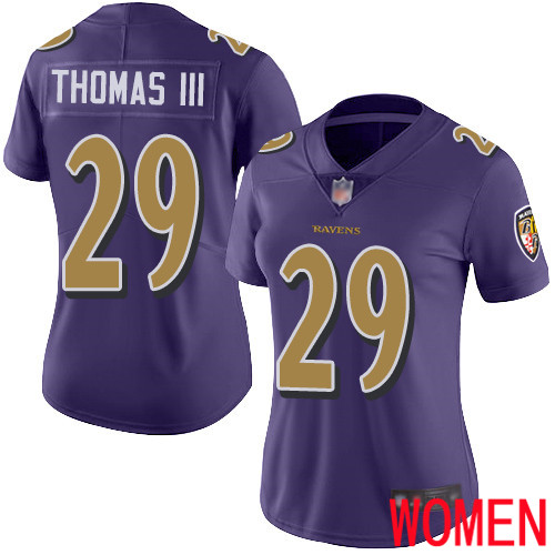 Baltimore Ravens Limited Purple Women Earl Thomas III Jersey NFL Football #29 Rush Vapor Untouchable->women nfl jersey->Women Jersey